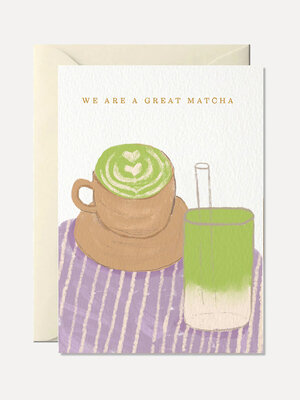 Wenskaart We are a great matcha. We are a great matcha. Deze wenskaart met een knipoog is het perfecte gebaar voor je fav...