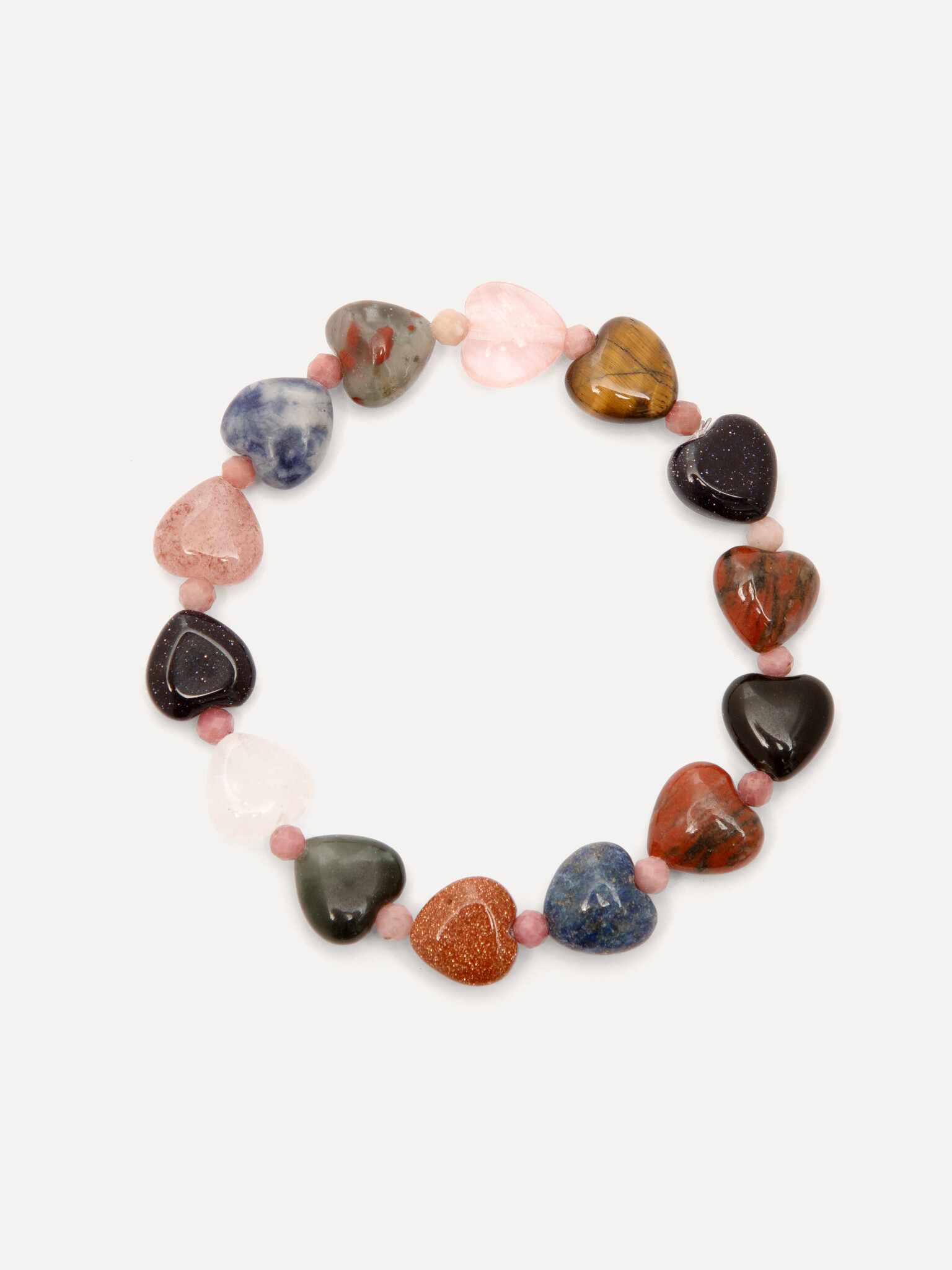 Les Soeurs Bracelet Lily hearts 1. Love at first wrist. This bracelet with heart-shaped natural stones in warm tones adds...