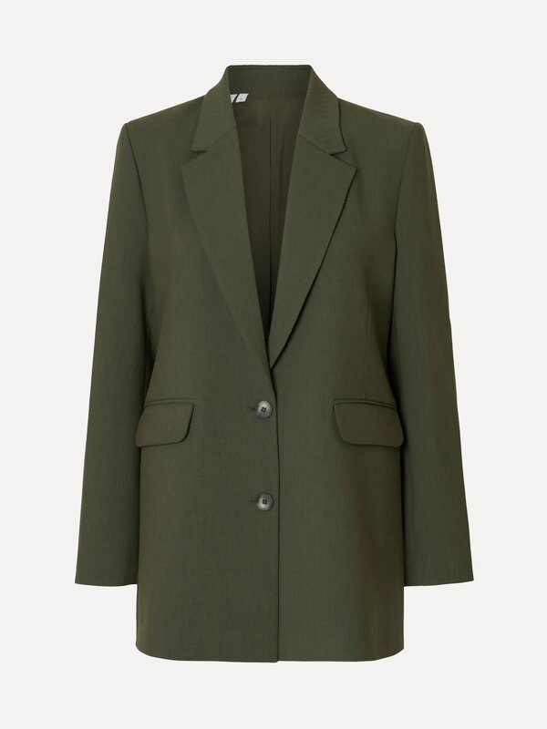 Selected Relaxte Blazer Rita 1. Invest in style with this timeless dark green blazer. The relaxed fit and deep khaki tone...