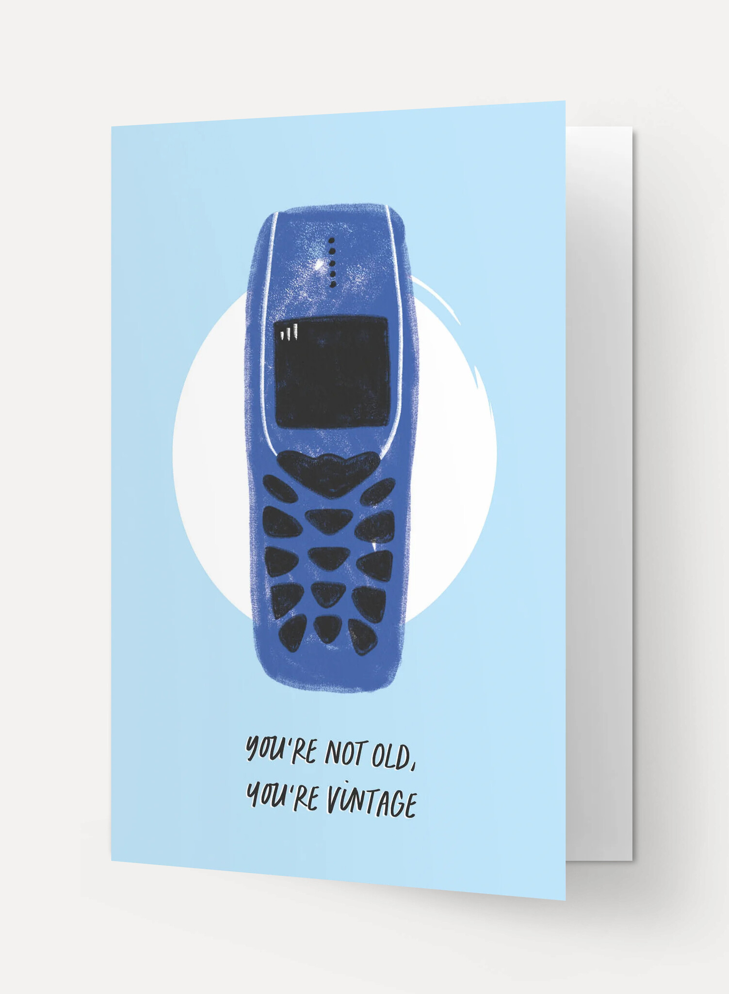 Kaart Blanche wenskaart Vintage phone birthday 2. Vintage vibes voor een tijdloze jarige! Deze grappige kaart met een oud...