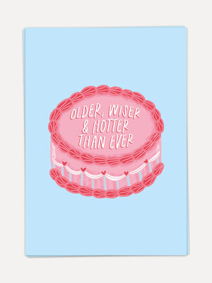 Greeting Card Hotter than ever. Celebrate a special birthday with this cheerful card! Featuring a festive cake and the ph...