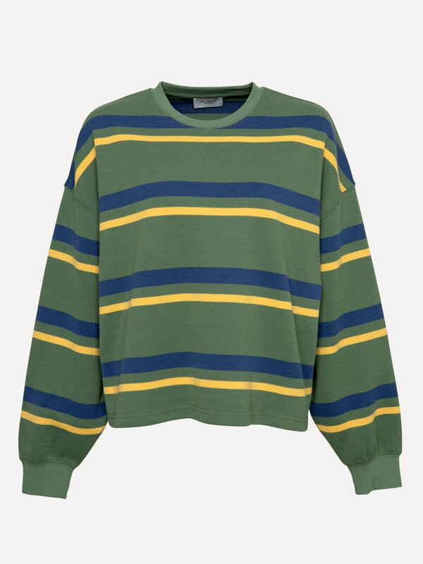 Les Soeurs Longsleeve T-Shirt Maxime 2. Easy does it. This green piqué long sleeve strikes the perfect balance between T-...