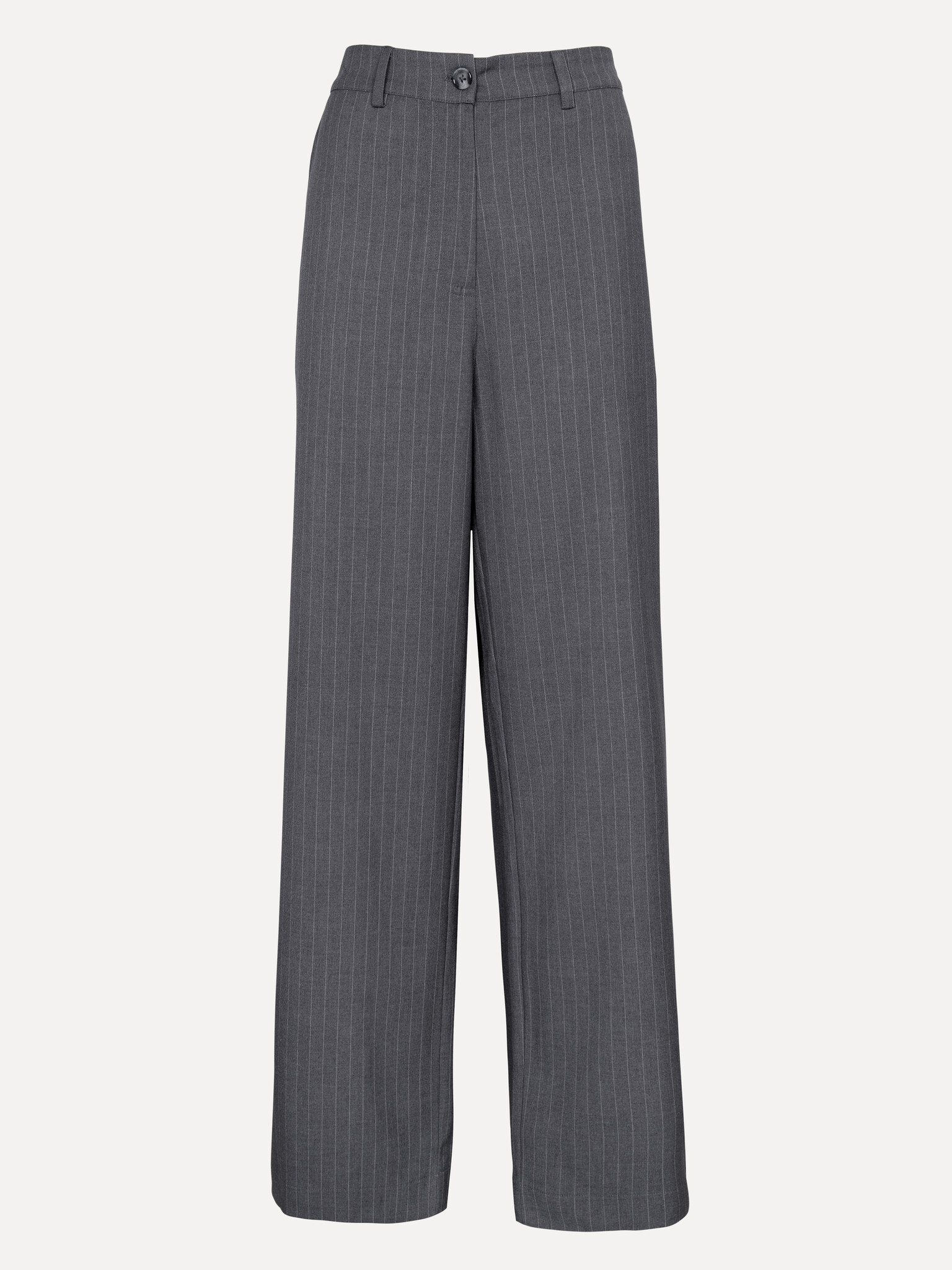 Les Soeurs Pantalon Matheo à fines rayures 2. Ce pantalon gris à fines rayures allie confort et style avec brio. Taille é...