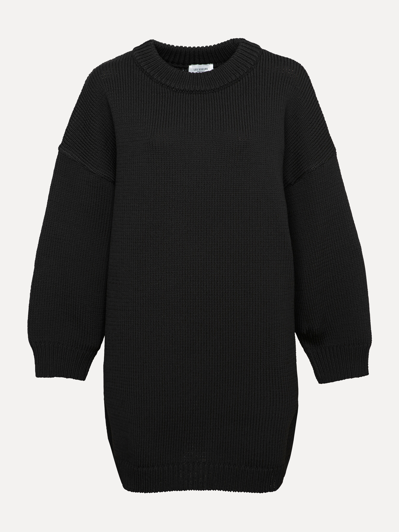 Les Soeurs Robe en maille Monti 2. La petite robe noire d’automne. Cette robe courte en fil tubulaire épais allie sobriét...