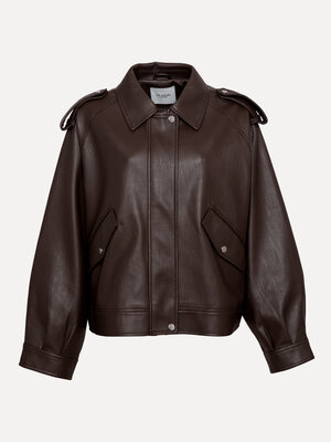 Vegan leren jas Maud. Fall favorite! Deze donkerbruine jas in vegan leather is niet alleen dierenvriendelijk, maar ook on...