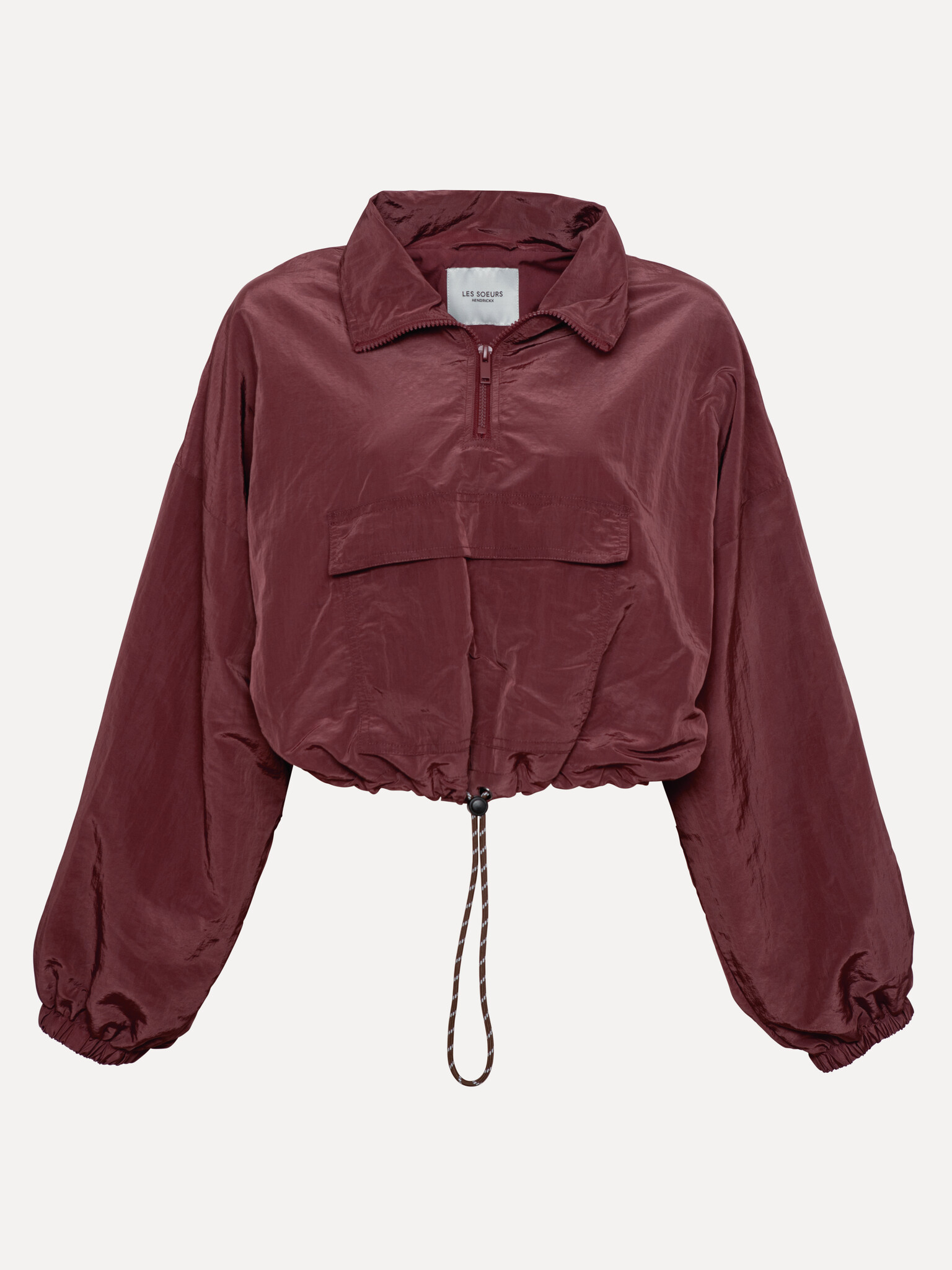 Les Soeurs Veste à enfiler Mary 2. Élégance décontractée. Cette veste bordeaux à enfiler attire tous les regards. À porte...