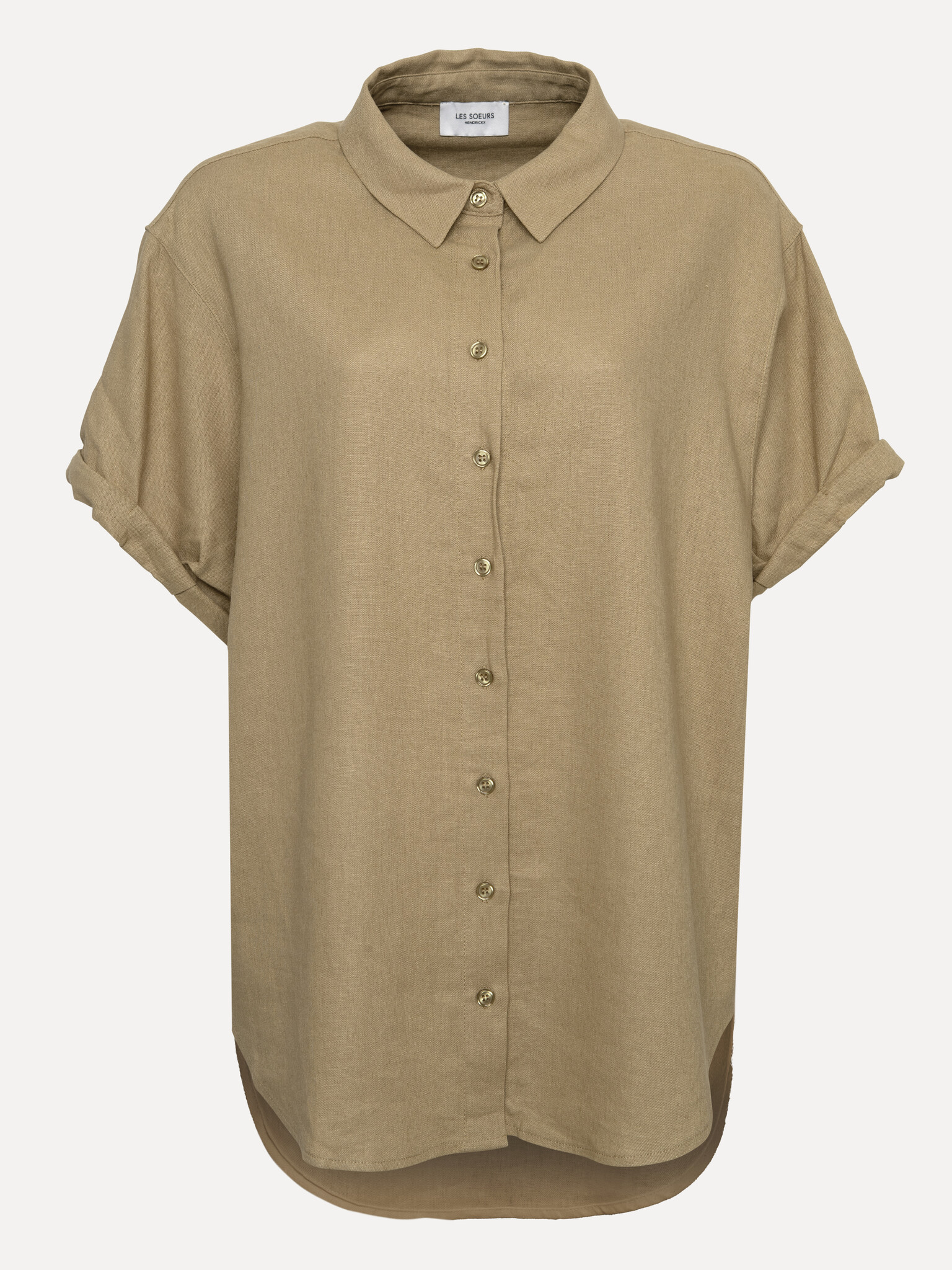 Les Soeurs Linen blouse Mercer 2. Natural tones, timeless style. This loose-fitting linen shirt in an earthy shade blends...