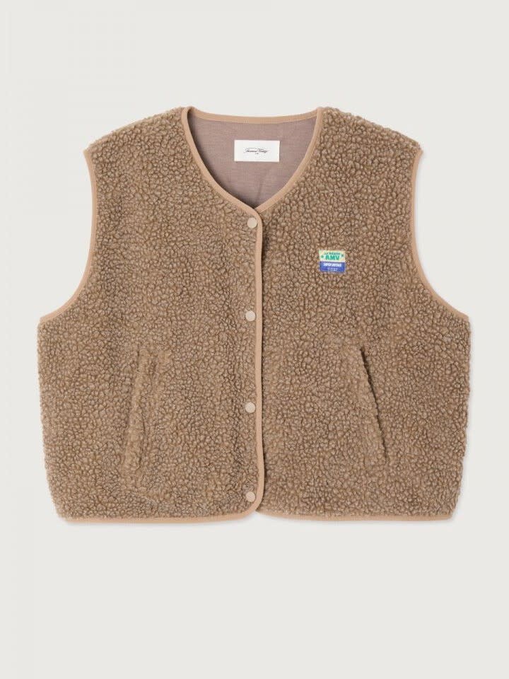 Gilet Bouffant Vintage Altra Homme - Marron, Taille M, Duvet D'oie, Fabriqué Aux États-Unis