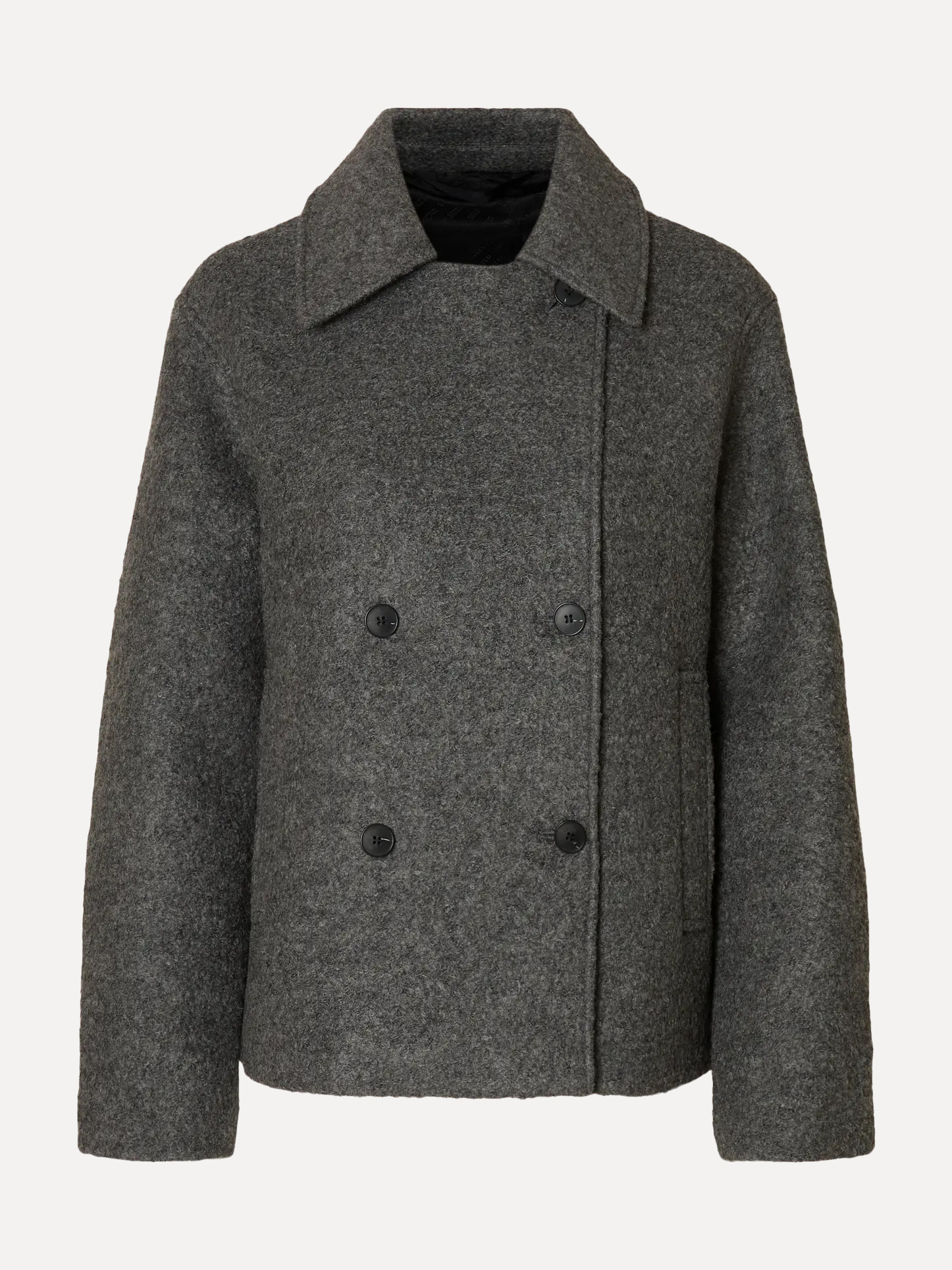 Selected Wool jacket Alma 2. Classic charm with cozy allure. This wool-blend coat features a double-breasted cut and broa...