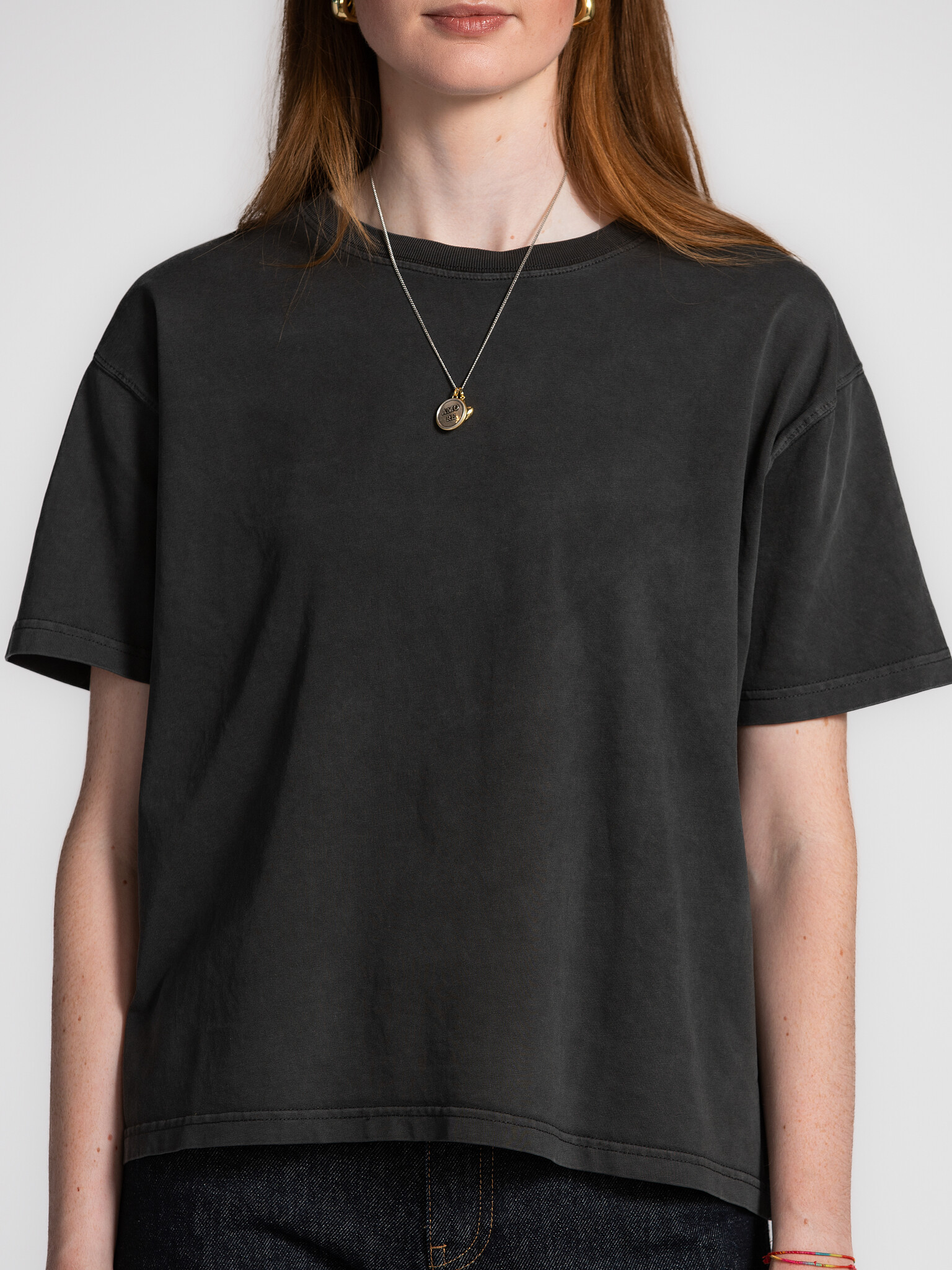American Vintage T-shirt Fizvalley 4. A cool everyday essential. This flowing vintage black T-shirt is made from 100% cot...