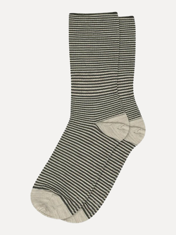MP Denmark Striped socks Fenja 1. These striped socks add a playful touch to any outfit. With soft tones and a warm, comf...