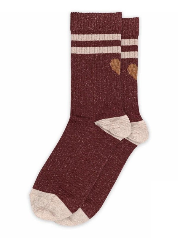MP Denmark Glitter socks Elga 1. Playful touch. These burgundy glitter socks blend a playful, sporty vibe with a subtle h...