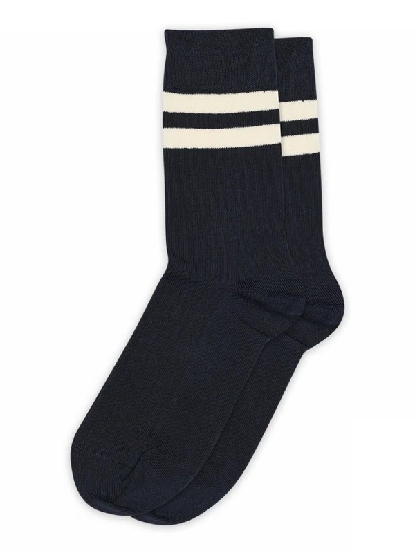 MP Denmark Socks Tina 1. These navy socks blend a sporty touch with an elegant look. The refined design and comfortable f...