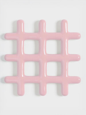 Trivet Grid. Protect your table in style with this ceramic trivet. Its geometric design and soft pink color bring a fresh...