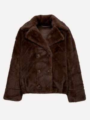 Manteau en fausse fourrure Vico. Wrapped in luxury. Ce manteau en fausse fourrure brune sublime chaque look. Sa texture d...