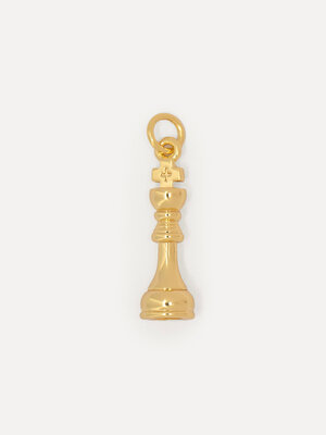 Hangertje chess king. A royal touch of gold. Deze gouden charm in schaakthema combineert subtiliteit met betekenis: een s...