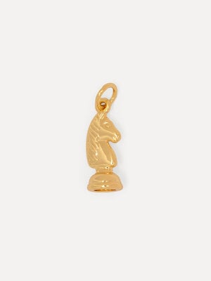 Charm chess horse. Knight in shining charm. This chess-themed horse charm symbolizes playful moves and unexpected strateg...