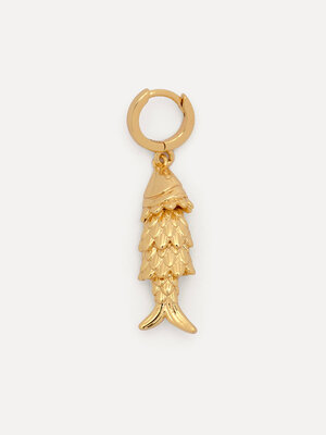 Earring Jazz Fish. Fish for compliments - and they’ll likely come naturally with this playful fish-charm earring. Plated ...