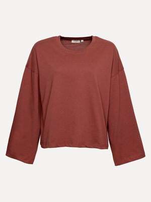 T-shirt à manches longues Aline. Adieu, les basiques ennuyeux! Ce haut à manches larges dans une luxuriante teinte bordea...