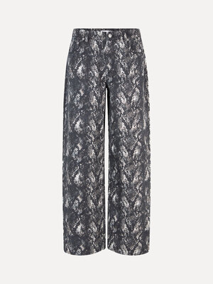 Jeans met slangenprint Lixana. All eyes on you. Deze denim met allover print is de eyecatcher van je look. De rechte fit ...