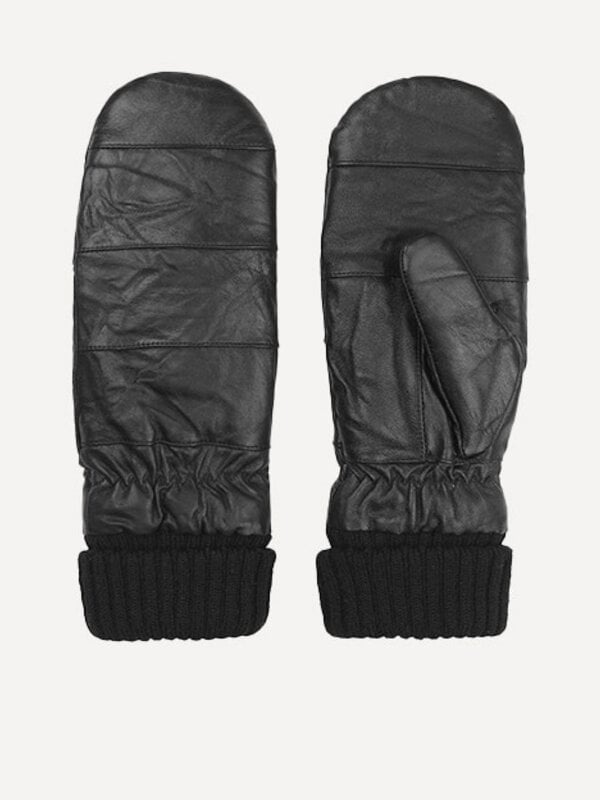 MBYM Leren wanten Read 1. Soft leather, warm hands. Deze zwarte leren wanten combineren warmte met stijl. Het zachte lams...