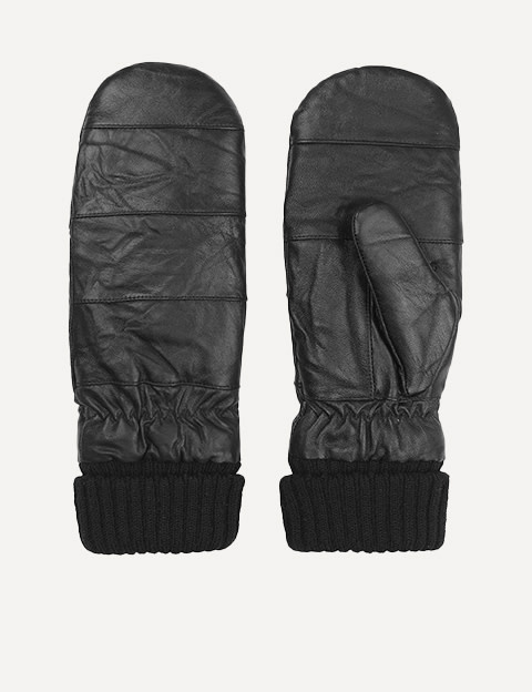 MBYM Leren wanten Read 1. Soft leather, warm hands. Deze zwarte leren wanten combineren warmte met stijl. Het zachte lams...