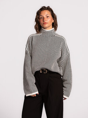 Sweater Nohea. This striped sweater instantly adds character to your look. The high neck keeps you warm while the relaxed...