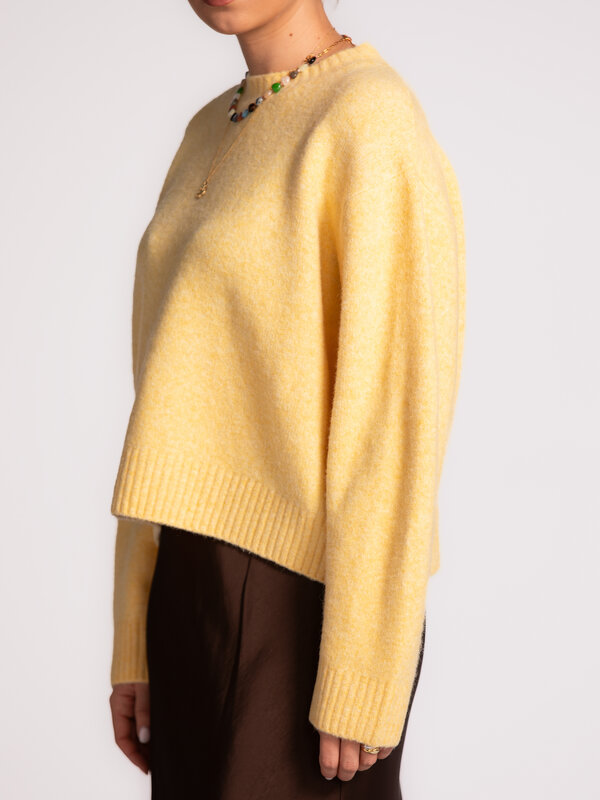 Les Soeurs Pull col rond Megan 4. Soft as butter, fresh as fall. Le jaune beurre reste la couleur du moment. Cette teinte...
