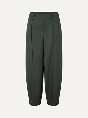 Pantalon Pija. Ce pantalon vert foncé à coupe ballon allie style et confort. La coupe ballon apporte une touche décontrac...