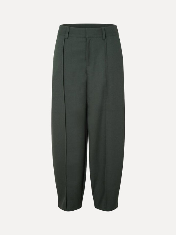 MBYM Pantalon coupe ballon Pija 1. Ce pantalon vert foncé à coupe ballon allie style et confort. La coupe ballon apporte ...