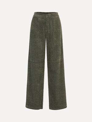 Pantalon ample Picana. Ce pantalon en velours vert kaki est doux et chaud, apportant une touche luxueuse à votre look tou...