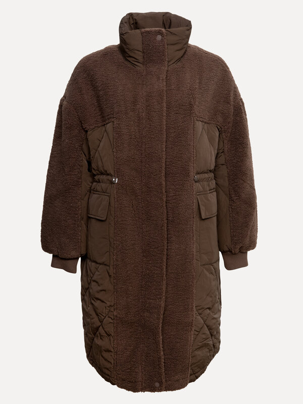 Le Marais Teddy jas Tuur 2. Soft and cozy. Deze lange jas met teddy voering combineert warmte met een comfortabele, elega...