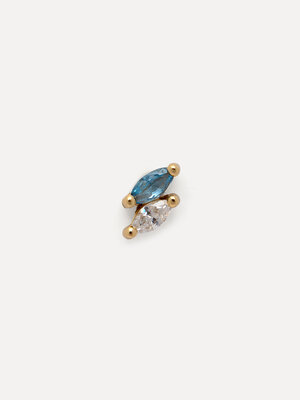 Earring Jolie Marquise Blue. With its subtle color contrast, this earring is a refined addition to your collection. Mix a...