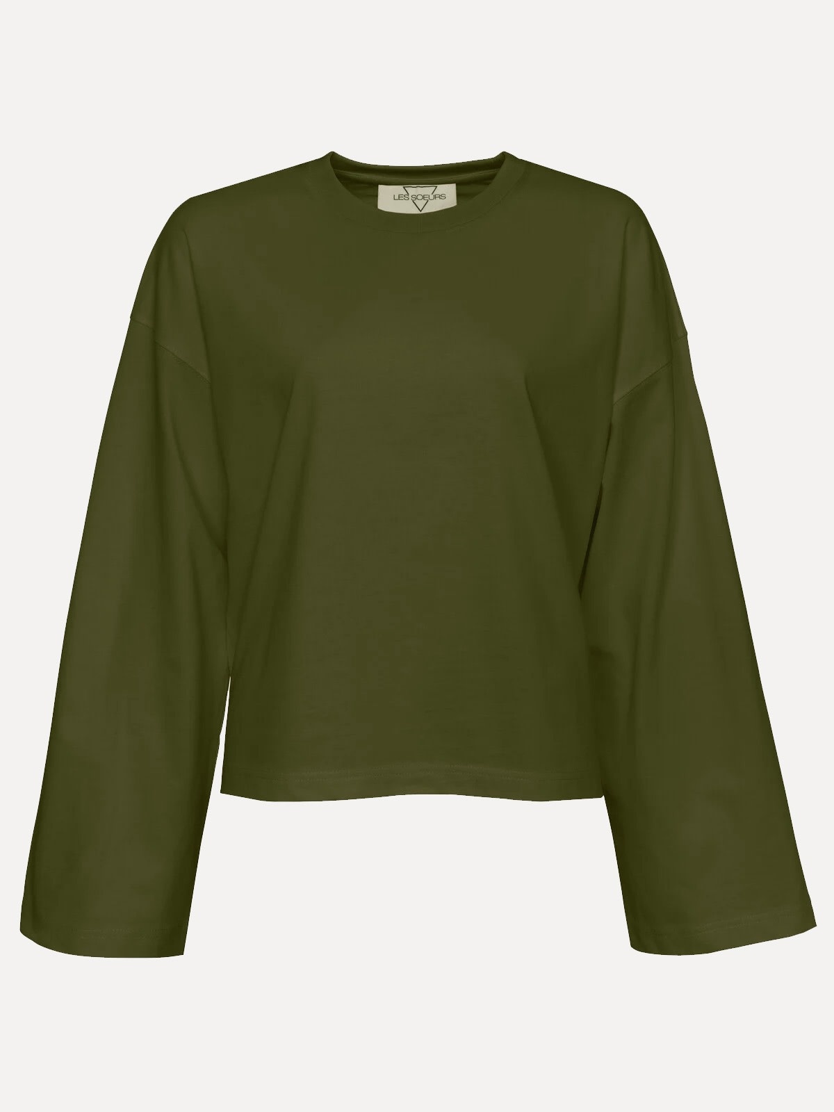 Les Soeurs T-shirt à manches longues Aline 2. Bye, les basiques ennuyeux ! Ce longsleeve kaki aux manches larges apporte ...