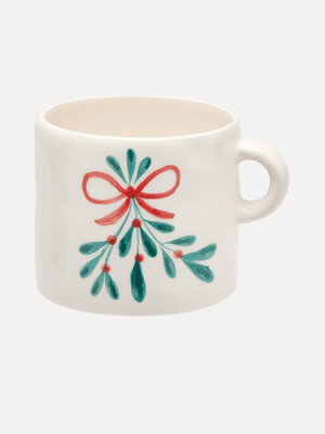 Tasse Mistletoe. La Mistletoe Mug est le cadeau parfait pour les fêtes. Fait et peint à la main, elle dégage chaleur et c...