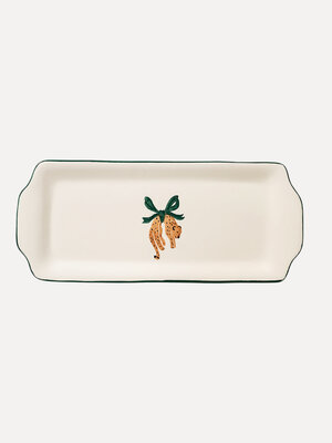 Serving Platter Hanging Leopard. The Hanging Leopard platter adds charm to any table. Hand-painted with a graceful leopar...