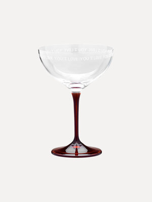 Verre à champagne I Love You. Quelle meilleure façon de célébrer l’amour qu’avec votre boisson préférée dans ce verre à c...