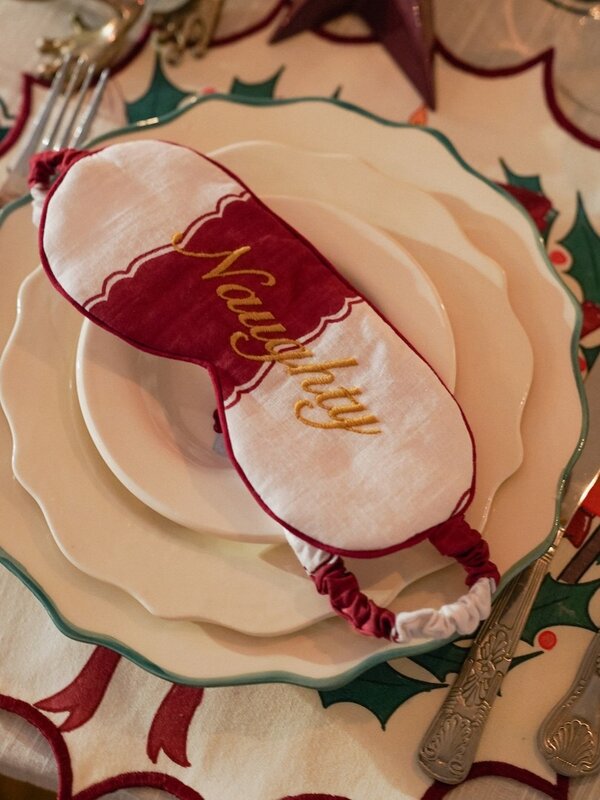 Anna + Nina Sleeping Mask Naughty & Nice 3. The Naughty & Nice sleeping mask is perfect for dreaming away during the holi...