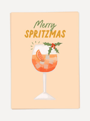 Greeting Card Merry Spritzmas. Wish someone a joyful Christmas with this Merry Spritzmas card! Its playful design and che...