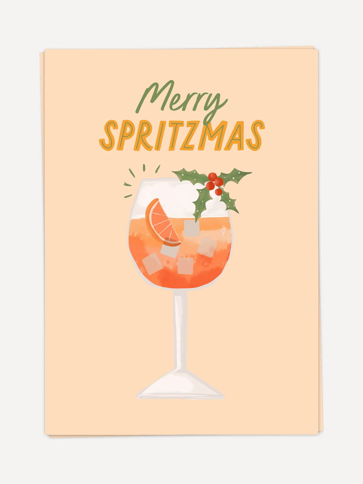 Kaart Blanche greeting Card Merry spritzmas 1. Wish someone a joyful Christmas with this Merry Spritzmas card! Its playfu...