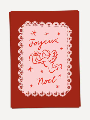Greeting Card Joyeux Noël. Wish your loved ones, neighbors, or colleagues a wonderful Christmas with this Joyeux Noël car...