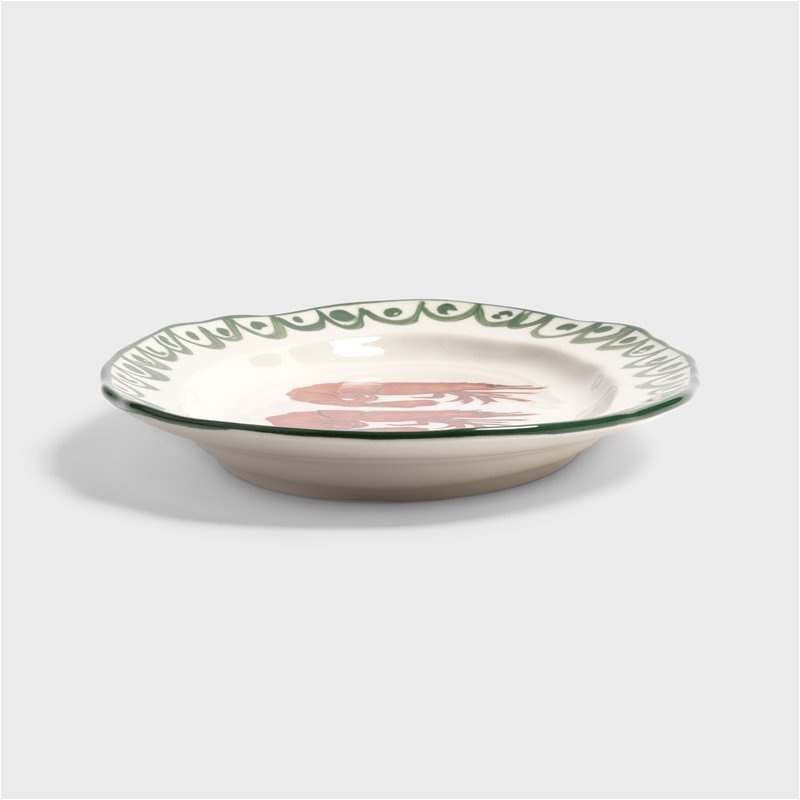 &klevering Platter Sirène Shrimp 6. This unique hand-painted platter is a true eye-catcher on your table. The colorful de...
