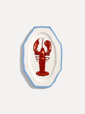 Plateau Sirène Lobster. Le homard peint à la main fait de ce plat en porcelaine une véritable pièce maîtresse. Sa texture...