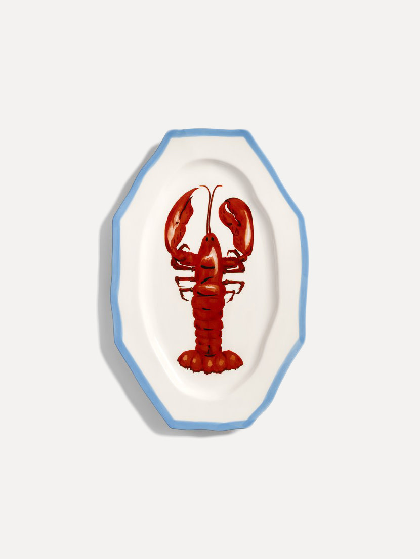 &klevering Platter Sirène Lobster 1. The hand-painted lobster turns this porcelain platter into a true statement piece. S...