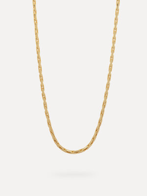 Ketting Rana Linked snake. Vintage vibes. Deze goudkleurige schakelketting geeft je look een elegante, tijdloze uitstrali...