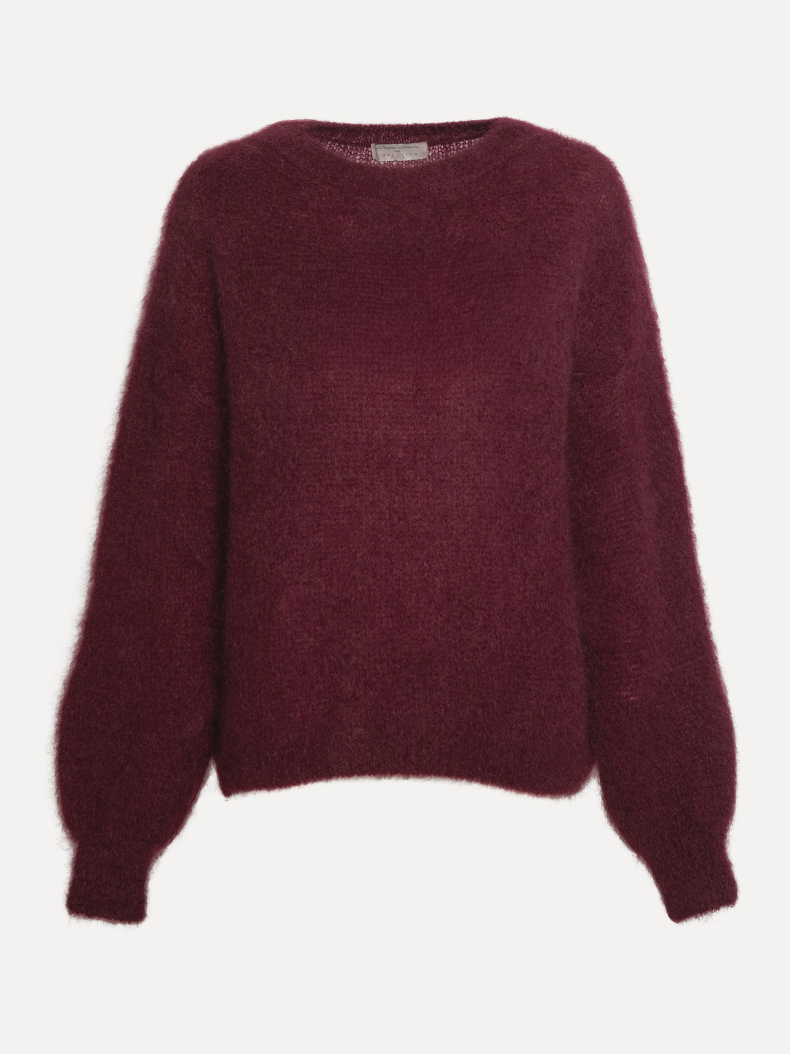 Pull Femme En Mohair Bordeaux - Taille XL - Composition : 45% Mohair, 15% Laine, 30% Acrylique, 10% Lycra - Neuf Avec étiquettes
