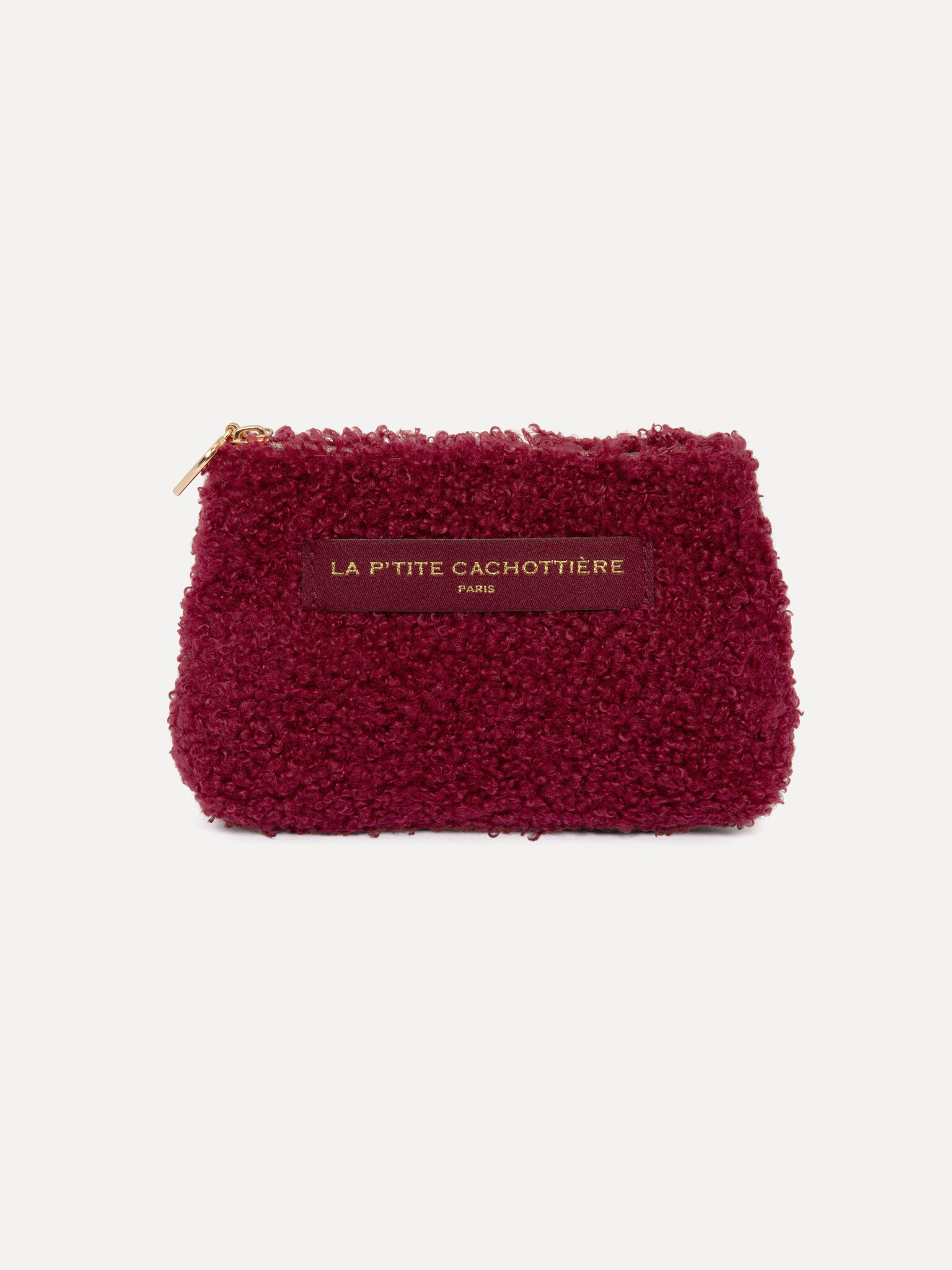 Le Marais Teddy Pouch Iza 1. This mini teddy pouch in bordeaux is small in size but big on style. Perfect for on-the-go o...