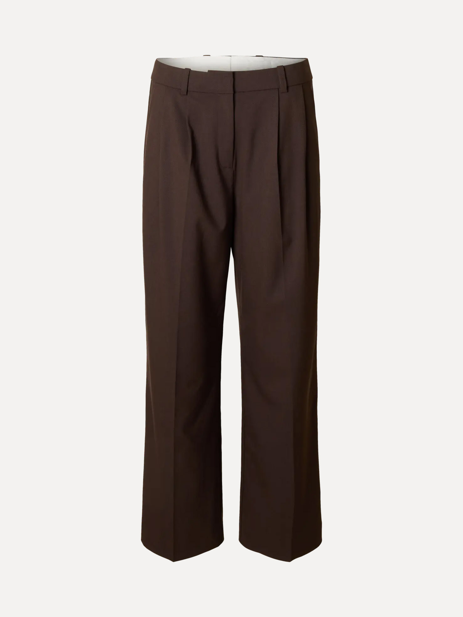 Selected Wide trousers Sienna 2. Perfectly tailored. These matching brown trousers feature an elegant wide-leg fit with a...