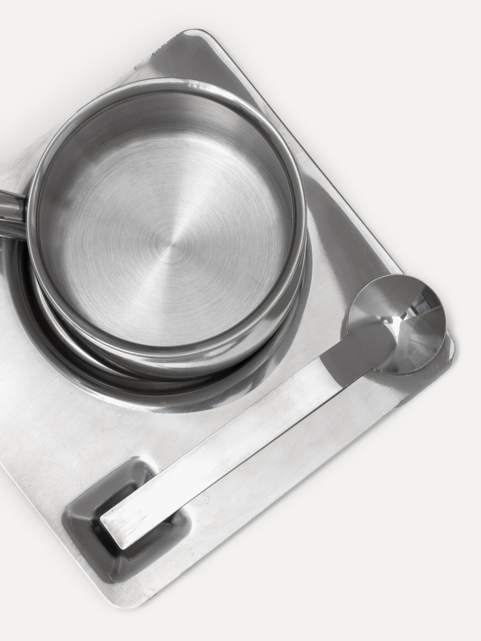 Les Soeurs Stainless steel Coffee cup set 2. Bring the vibe of a trendy coffee bar to your home with this stainless steel...
