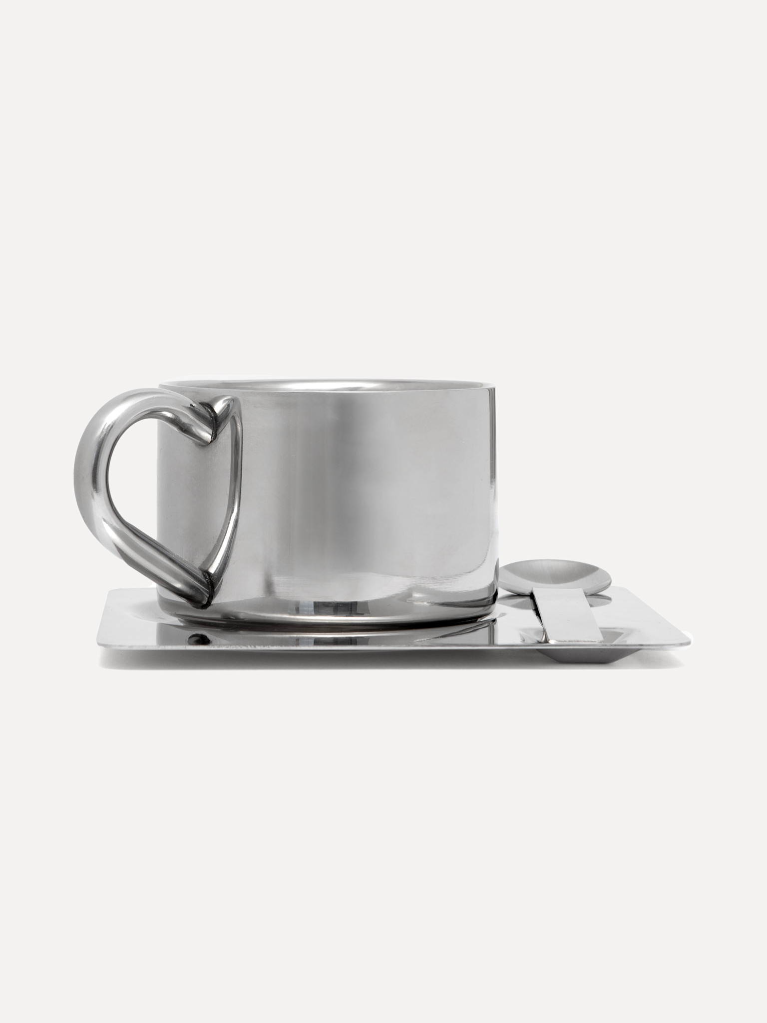 Les Soeurs Stainless steel Coffee cup set 1. Bring the vibe of a trendy coffee bar to your home with this stainless steel...
